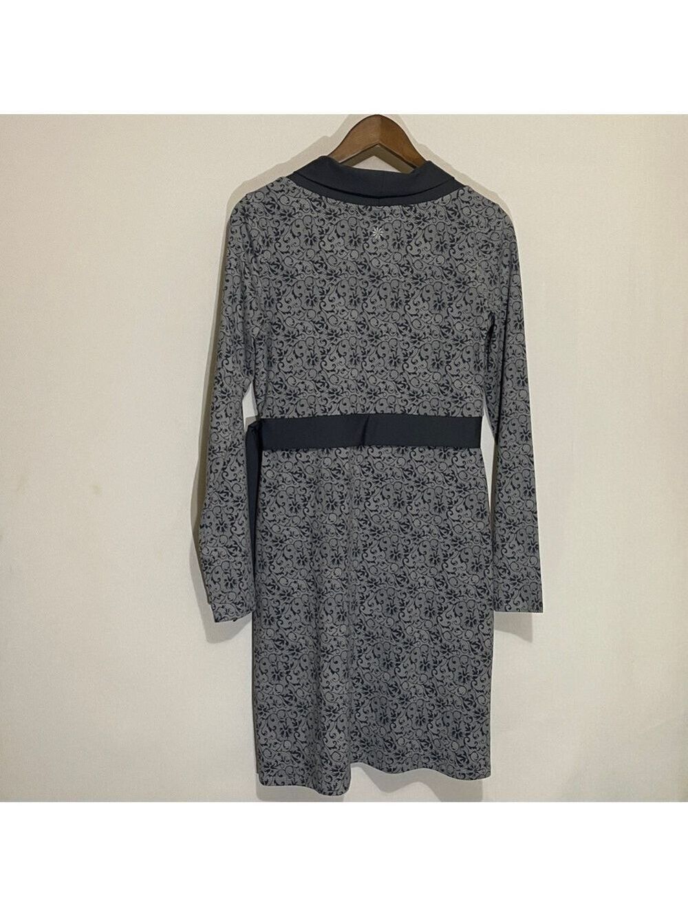 Athleta Gray Faux Wrap Long Sleeve Dress Sz Small - Picture 2 of 8